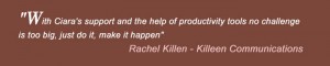 Rachel Killeen Testimonial